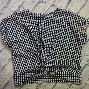 Kids Black and White Checkered Blouse
